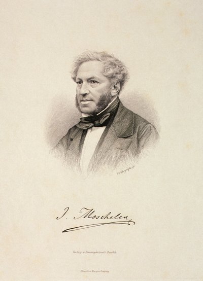 Ignaz Moscheles的肖像（1794-1870） 作者 德国学校