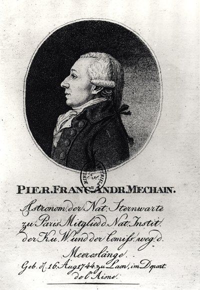 Pierre Mechain的肖像（1744-1804） 作者 德国学校