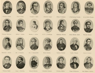 来自 Ritter vom Deutschen Geiste (litho) 的著名德国人肖像 作者 德国学校