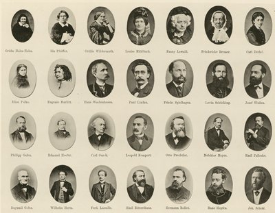 来自 Ritter vom Deutschen Geiste (litho) 的著名德国人肖像 作者 德国学校