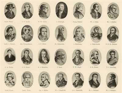 Portraits of famous Germans from Ritter vom Deutschen Geiste (litho) 作者 德国学校
