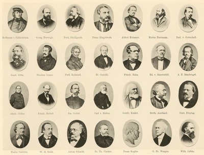 Portraits of famous Germans from Ritter vom Deutschen Geiste (litho) 作者 德国学校