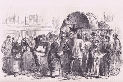 Poultry sellers in Paris, Cassells History of the War between France and Germany published by Cassell and Company Limited, c.1890 (litho) 作者 德国学校