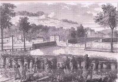 Prussian redoubt commanding the bridge of Sevres, Cassells History of the War between France and Germany published by Cassell and Company Limited, c.1890 (litho) 作者 德国学校