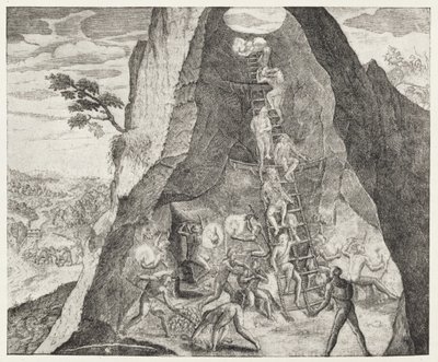 古色古香的Potosi矿山中的Toilers图片，来自Gottfried的&39;Historia Antipodum&39;，酒吧。在1655年，从&39;河床的浪漫&39;，卷。我，由WH Koebel，1914年 作者 德国学校