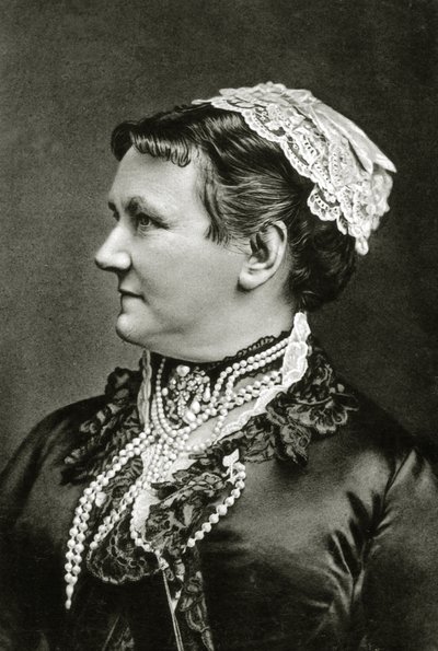 萨克森的卡罗拉女王 c.1890（黑白照片） 作者 德国学校