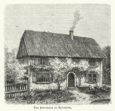 Sessenheim的教区长，Friederike Brion的故乡，与约翰·沃尔夫冈·歌德在1770  -  1771年在斯特拉斯堡大学学习期间有一段恋情 作者 德国学校