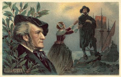 理查德·瓦格纳 (Richard Wagner) 和他的歌剧《飞翔的荷兰人》中的场景 作者 德国学校
