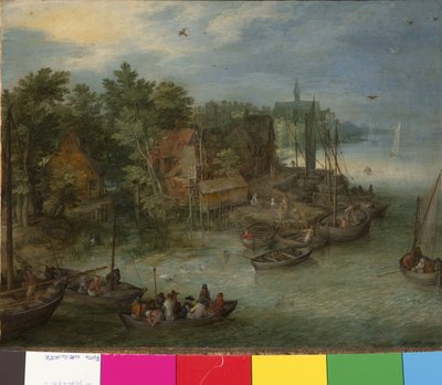 着陆河景，1603年 作者 德国学校