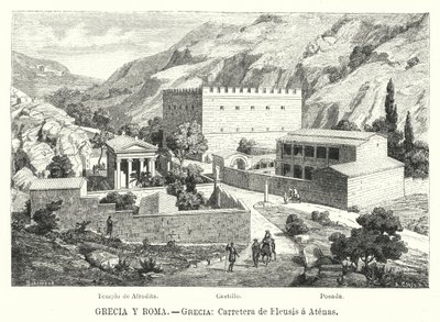 Road from Eleusis to Athens, Greece (litho) 作者 德国学校