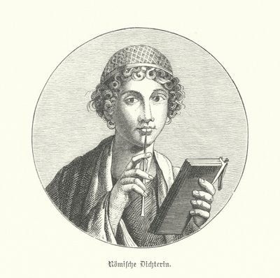Roman poetess (engraving) 作者 德国学校