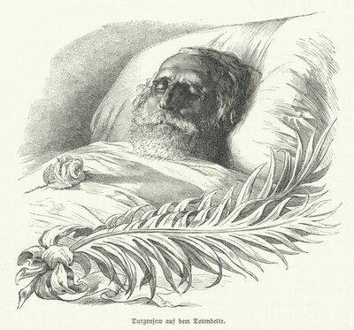 Russian author Ivan Turgenev on his deathbed 作者 德国学校