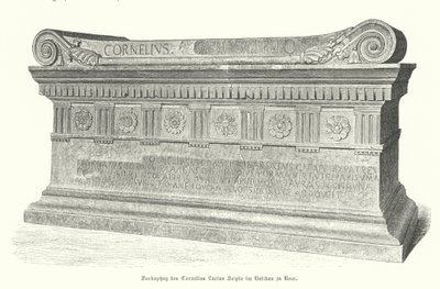Sarcophagus of Roman soldier and consul Lucius Cornelius Scipio Barbatus in the Vatican, Rome (engraving) 作者 德国学校