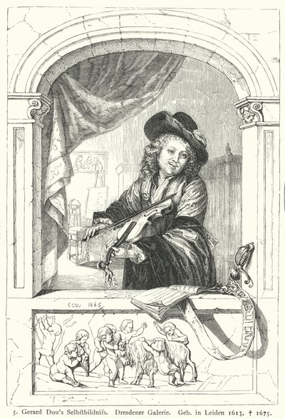 Self-portrait of the Dutch Golden Age painter Gerrit Dou 作者 德国学校