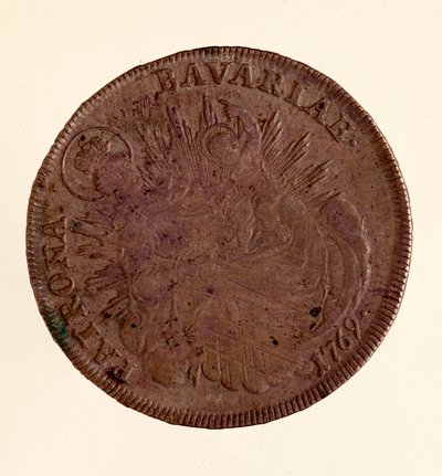 马克西米利安三世约瑟夫 (Maximilian III Joseph de Baviere) (1727-1777) 1769 Diam 的银塔勒 (taler)。 4.1 厘米那不勒斯，考古博物馆 作者 德国学校
