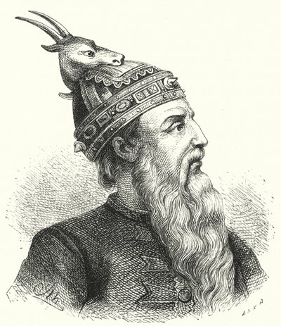 Skanderbeg，阿尔巴尼亚贵族和军事指挥官（雕刻） 作者 德国学校