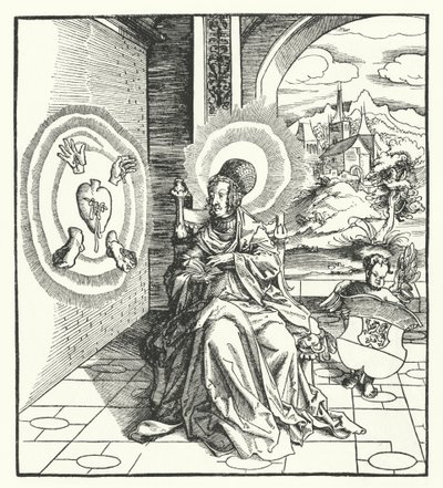 Maubeuge 的 St Amalberga（雕刻） 作者 德国学校