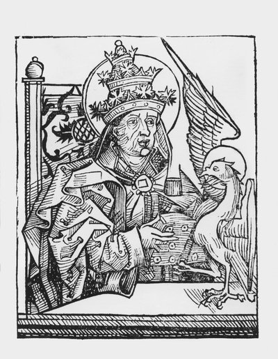 来自&39;Liber Chronicarum&39;的St. Gregory the Great（c.540-604）作者：Hartmann Schedel（1440-1514）1493 作者 德国学校