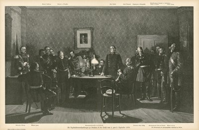 1870年9月1日至2日在法国Donchery投降谈判 作者 German School
