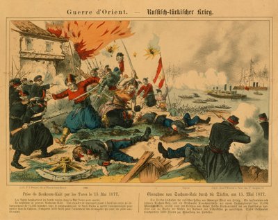 1877年5月15日在土耳其战争期间由土耳其人带走了图尔 - 芥兰，1877年，Weissenburg的FC Wentzel出版 作者 德国学校