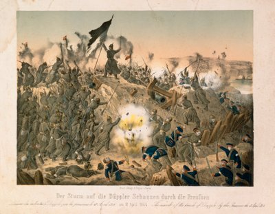 1864年4月18日第二次石勒苏益格战争中的Dybboel战役，1864年柏林Verlag A. Felgner出版 作者 德国学校