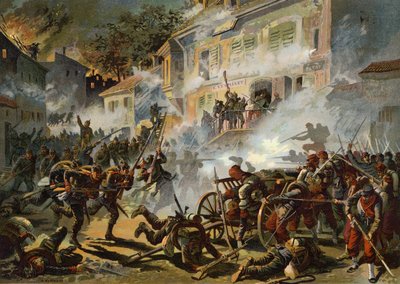 德国第22步兵师在1870年10月18日法国 - 普鲁士战争中击败法国阵地 作者 德国学校