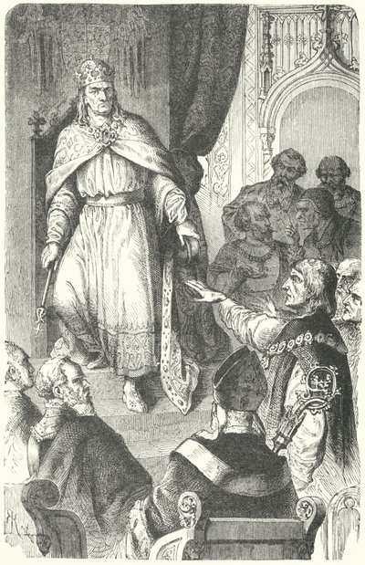 The Holy Roman Emperor Charles IV issues the Golden Bull of 1356 (engraving) 作者 德国学校