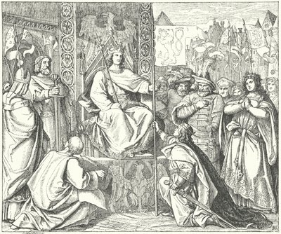 The Holy Roman Emperor Henry VII recalls his son, John of Bohemia (engraving) 作者 德国学校