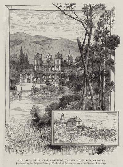 The Villa Reiss，靠近德国陶努斯山脉的 Cronberg（雕刻） 作者 德国学校