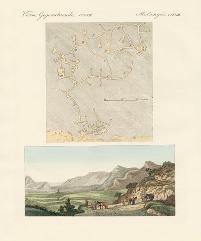 克里特岛的迷宫（彩绘版画 作者 德国学校