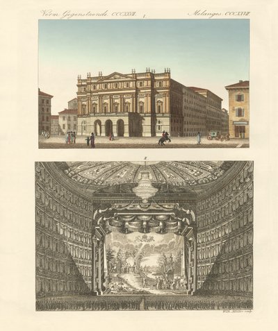 米兰德拉斯卡拉剧院（彩色雕刻） 作者 德国学校