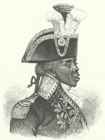 海地革命领袖图森-卢维杜尔（Toussaint Louverture）（雕刻）。 作者 德国学校