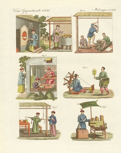 中国的贸易、艺术和手工艺品（彩色版画） 作者 德国学校