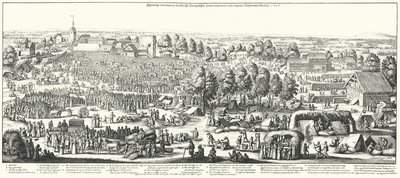 旅行者参观霍恩豪森村的疗养泉，1646年（版画 作者 德国学校