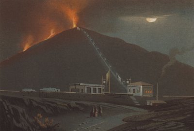 维苏威火山喷发，1880年 作者 德国学校