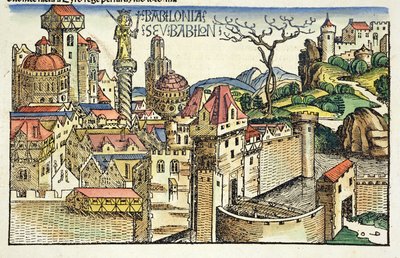 从纽伦堡纪事报（Hartmann Schedel）（1440-1514）1493看巴比伦古城 作者 德国学校