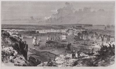View of the port of Dieppe, Normandy, France (engraving) 作者 德国学校