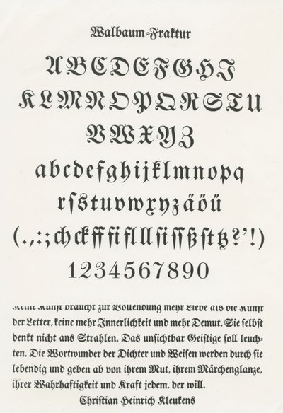 Walbaum断裂 作者 德国学校