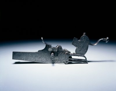 狩猎步枪的滚锁，c.1720-40（钢） 作者 德国学校
