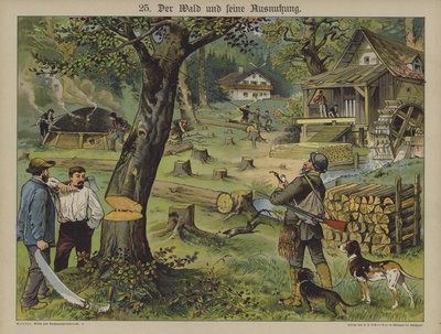 Wood workers (colour litho) 作者 德国学校