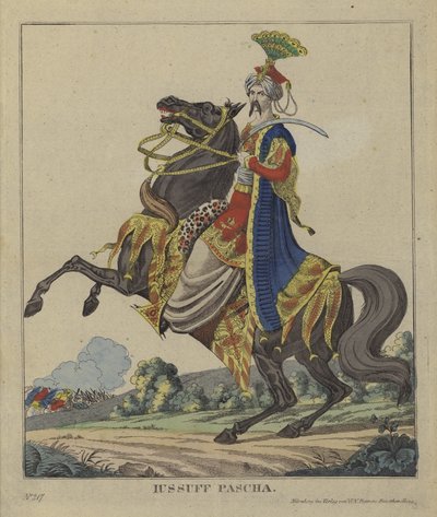 Yusuf Pasha, Ottoman general (coloured engraving) 作者 德国学校