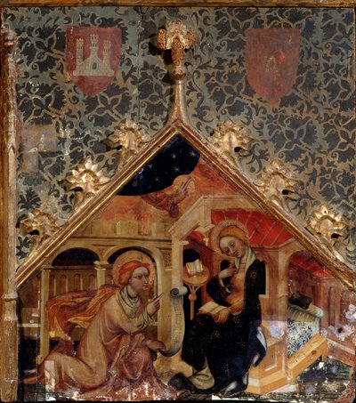 Annunciation"，15世纪。 作者 德国大师。