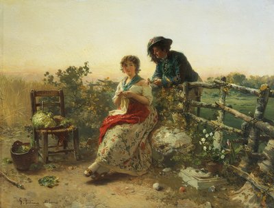 和平时期》，杰罗拉莫-因杜诺创作，约 1880 年，木板油画 作者 Gerolamo Induno