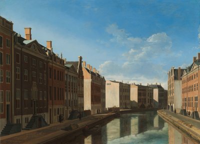 绅士运河 (Herengracht) 黄金弯道的景观 从东边看绅士运河的黄金湾 作者 格里特·伯克海德