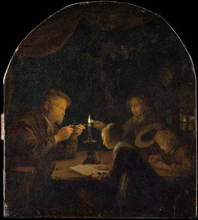 一所夜校，约1655-57年。 作者 葛瑞特窦