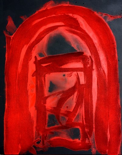 通往秘密之门，2018（沙和丙烯酸画布） 作者 