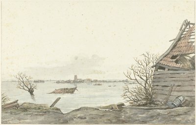 洪水泛滥的兰斯多普，1825 年 2 月 作者 杰里特·兰伯茨