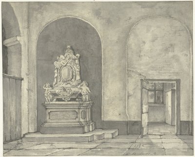 巴尔特墓碑。 弗雷德里克斯·冯·斯托施 (Fredericus von Stosch) 在乌得勒支 Janskerk 作者 杰里特·兰伯茨