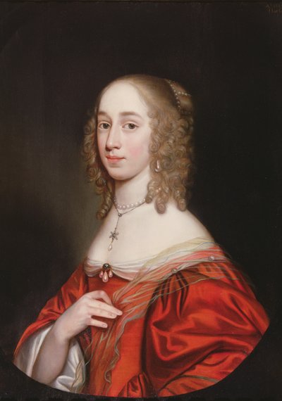 一位贵妇的肖像，半长，1649年 作者 Gerrit van Honthorst