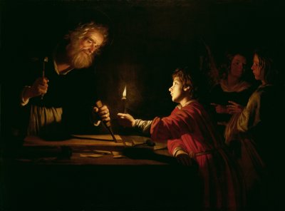 基督的童年，c.1620 作者 Gerrit van Honthorst